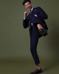 Kincaid No. 3 Jacket In Navy Flannel -ULLA JOHNSON || Joseph || A.P.C. Sales Store M HOLIDAY 23 CATALOG PDP 25