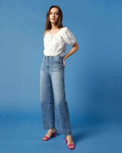 Column Patch Pocket Jean In 7-Year Indigo Stretch Denim -ULLA JOHNSON || Joseph || A.P.C. Sales Store Page 51 D1