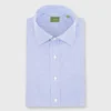Spread Collar Dress Shirt In Blue Small Bengal Stripe Poplin