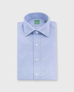 Spread Collar Dress Shirt In Blue End-on-End