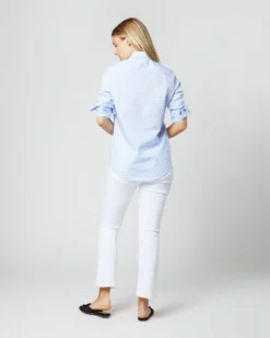 Tomboy Popover Shirt In Sky Blue Gingham Poplin -ULLA JOHNSON || Joseph || A.P.C. Sales Store S12855 593