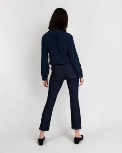 Tie-Neck Blouse In Navy Silk Crepe De Chine -ULLA JOHNSON || Joseph || A.P.C. Sales Store S17147 5