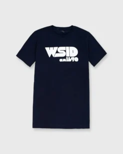 WSID T-Shirt In Navy/White