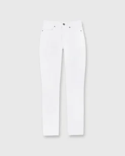 Straight Leg 5-Pocket Jean In White Stretch Denim