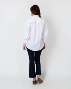 Anaya Popover Shirt In White Poplin -ULLA JOHNSON || Joseph || A.P.C. Sales Store S36446 5