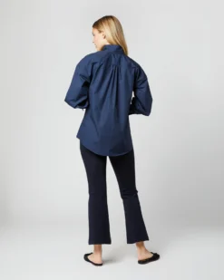 Anaya Popover Shirt In Navy Poplin -ULLA JOHNSON || Joseph || A.P.C. Sales Store S38508 241