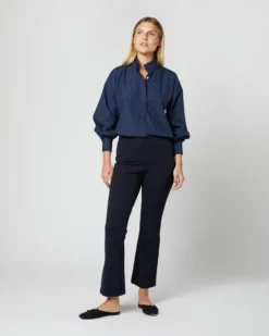 Anaya Popover Shirt In Navy Poplin -ULLA JOHNSON || Joseph || A.P.C. Sales Store S38508 318