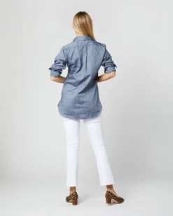 Boyfriend Shirt In Indigo Cotolino Chambray -ULLA JOHNSON || Joseph || A.P.C. Sales Store S4131 513