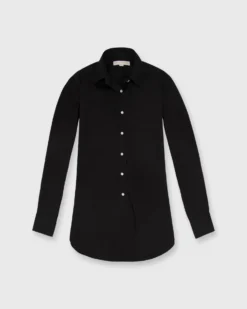 Boyfriend Shirt In Black Poplin