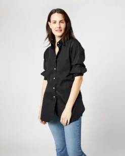 Boyfriend Shirt In Black Poplin -ULLA JOHNSON || Joseph || A.P.C. Sales Store S4660 1705