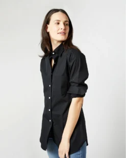Boyfriend Shirt In Black Poplin -ULLA JOHNSON || Joseph || A.P.C. Sales Store S4660 1726