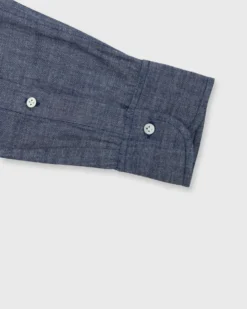 Otto Handmade Sport Shirt In Medium Washed Indigo Chambray -ULLA JOHNSON || Joseph || A.P.C. Sales Store S51011 5
