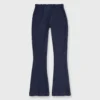 Faye Flare Cropped Pant In Indigo Stretch Denim
