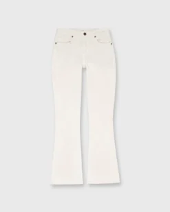 Flare Cropped 5-Pocket Jean In Natural Stretch Denim