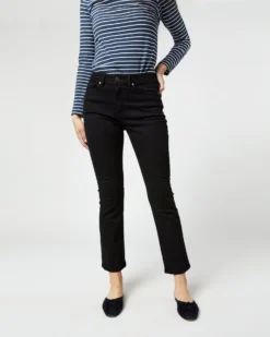 Flare Cropped 5-Pocket Jean In Black Stretch Denim -ULLA JOHNSON || Joseph || A.P.C. Sales Store S53358 2255