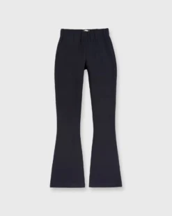 Faye Flare Cropped Pant In Navy Ponte Knit