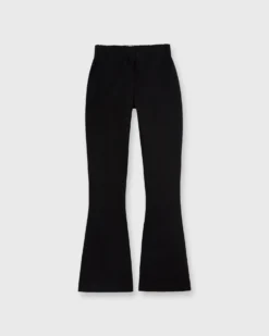 Faye Flare Cropped Pant In Black Ponte Knit