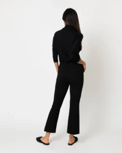 Faye Flare Cropped Pant In Black Ponte Knit -ULLA JOHNSON || Joseph || A.P.C. Sales Store S55740 2