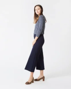 Faye Wide-Leg Cropped Pant In Navy Ponte Knit -ULLA JOHNSON || Joseph || A.P.C. Sales Store S55743 3 a9e1ecc9 1975 4a33 b54e 2861ddc27f2d