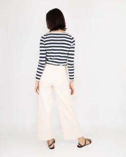 Wide-Leg Cropped 5-Pocket Jean In Natural Stretch Denim -ULLA JOHNSON || Joseph || A.P.C. Sales Store S55968 4