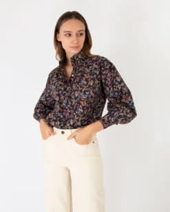 Anaya Popover Shirt In Berry Bittersweet Liberty Fabric -ULLA JOHNSON || Joseph || A.P.C. Sales Store S56029 6