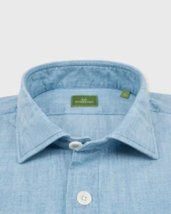 Band-Hem Work Shirt In Extra Light Washed Chambray -ULLA JOHNSON || Joseph || A.P.C. Sales Store S57632 3