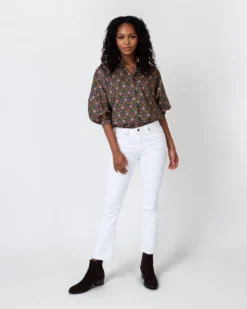 Volume Kimono Shirt In Olive/Berry Multi Persephone Liberty Fabric -ULLA JOHNSON || Joseph || A.P.C. Sales Store S57787 4