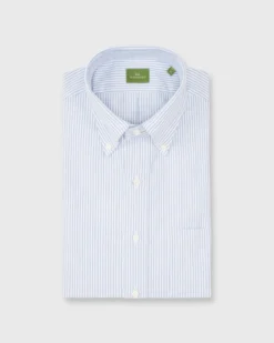 Button-Down Dress Shirt In Blue University Stripe Oxford