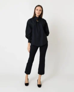 Anaya Popover Shirt In Black Poplin -ULLA JOHNSON || Joseph || A.P.C. Sales Store S59301 2