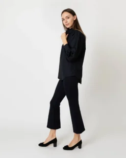 Anaya Popover Shirt In Black Poplin -ULLA JOHNSON || Joseph || A.P.C. Sales Store S59301 3