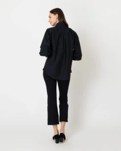Anaya Popover Shirt In Black Poplin -ULLA JOHNSON || Joseph || A.P.C. Sales Store S59301 5