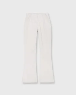 Faye Flare Cropped Pant In Khaki Stretch Twill