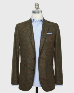 Butcher Jacket In Brown/Olive Camo Flannel -ULLA JOHNSON || Joseph || A.P.C. Sales Store S63733 142