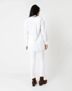 Indira Bib-Front Tunic In White Poplin -ULLA JOHNSON || Joseph || A.P.C. Sales Store S64899 4