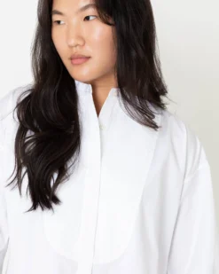 Indira Bib-Front Tunic In White Poplin -ULLA JOHNSON || Joseph || A.P.C. Sales Store S64899 6