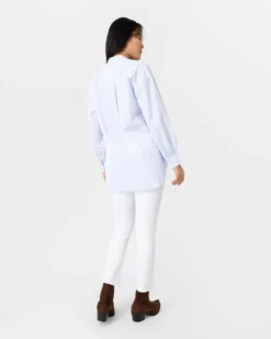 Indira Bib-Front Tunic In Sky Poplin -ULLA JOHNSON || Joseph || A.P.C. Sales Store S64900 4