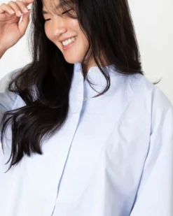 Indira Bib-Front Tunic In Sky Poplin -ULLA JOHNSON || Joseph || A.P.C. Sales Store S64900 6