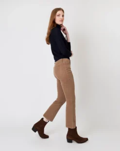 Flare Cropped 5-Pocket Pant In Taupe Stretch Cord -ULLA JOHNSON || Joseph || A.P.C. Sales Store S64912 4