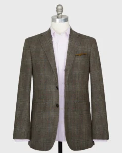 Virgil No. 3 Jacket In Oat/Brown/Red Mix Plaid Brushed Twill -ULLA JOHNSON || Joseph || A.P.C. Sales Store S65641 3