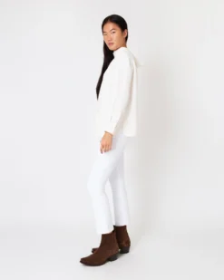 Colette Tie-Neck Blouse In Ivory Silk Crepe De Chine -ULLA JOHNSON || Joseph || A.P.C. Sales Store S67270 3