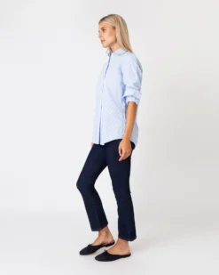 Understudy Shirt In Sky Bengal Stripe Poplin -ULLA JOHNSON || Joseph || A.P.C. Sales Store S67282 3