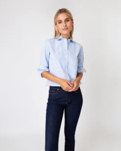 Understudy Shirt In Sky Bengal Stripe Poplin -ULLA JOHNSON || Joseph || A.P.C. Sales Store S67282 6