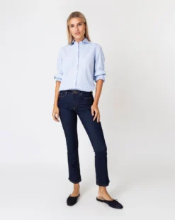 Understudy Shirt In Sky Bengal Stripe Poplin -ULLA JOHNSON || Joseph || A.P.C. Sales Store S67282 7