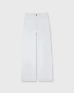 Column Patch Pocket Jean In White Stretch Denim