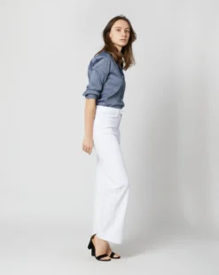 Column Patch Pocket Jean In White Stretch Denim -ULLA JOHNSON || Joseph || A.P.C. Sales Store S70238 2509