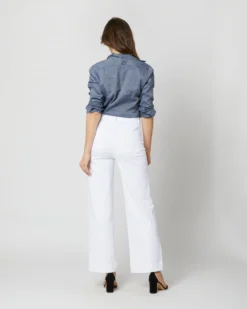 Column Patch Pocket Jean In White Stretch Denim -ULLA JOHNSON || Joseph || A.P.C. Sales Store S70238 2516