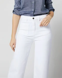 Column Patch Pocket Jean In White Stretch Denim -ULLA JOHNSON || Joseph || A.P.C. Sales Store S70238 2534