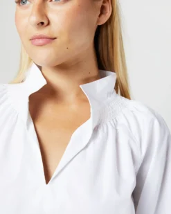 Maeve Smocking Top In White Poplin -ULLA JOHNSON || Joseph || A.P.C. Sales Store S70280 47