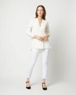 Nyala Blouse In Ivory Silk Crepe De Chine -ULLA JOHNSON || Joseph || A.P.C. Sales Store S70503 2280