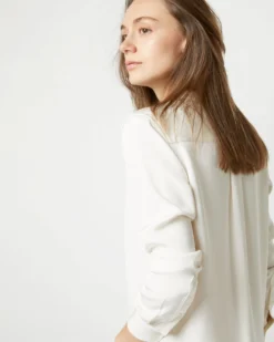 Nyala Blouse In Ivory Silk Crepe De Chine -ULLA JOHNSON || Joseph || A.P.C. Sales Store S70503 2308